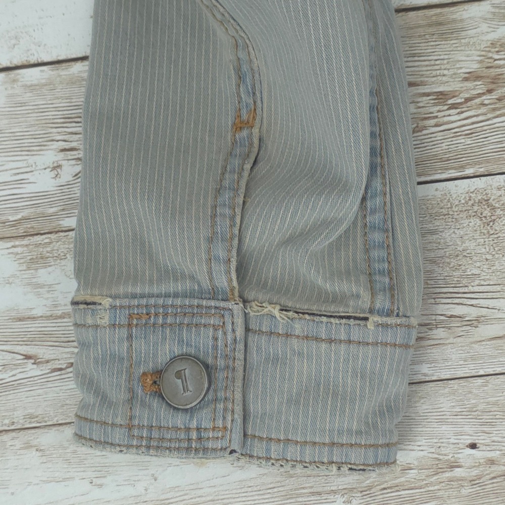 Pilcro Letterpress Button Jean Trucker Denim Jacket Womens L - Picture 5 of 12